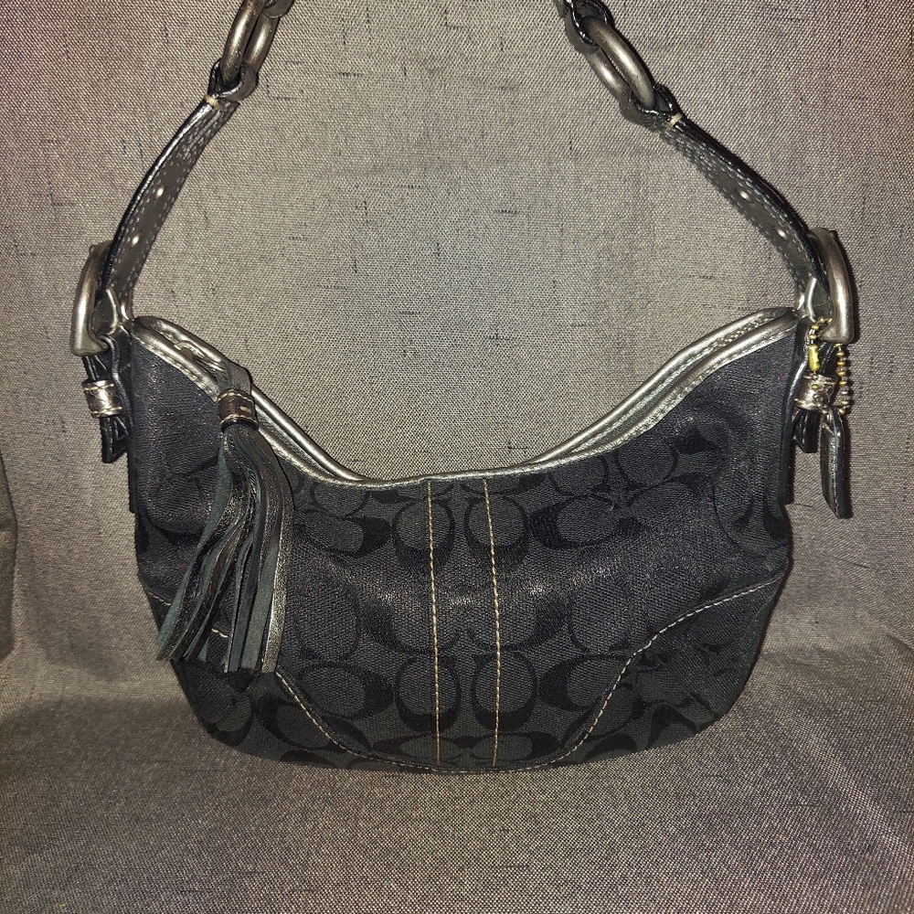 Coach lurex mini hobo bag